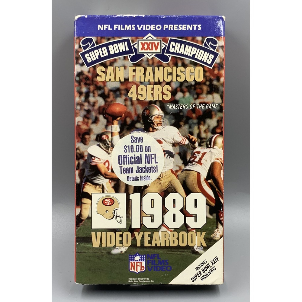 San Francisco 49ers Super Bowl XXIV NFL FILMS 1989 Video Yearbook VHS
